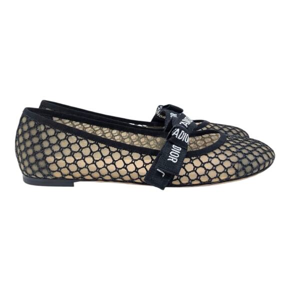Christian Dior Miss J'Adior Ribbon Mesh Lace Ballet Flat Mary Jane 8.5 | 8 - Picture 4 of 13
